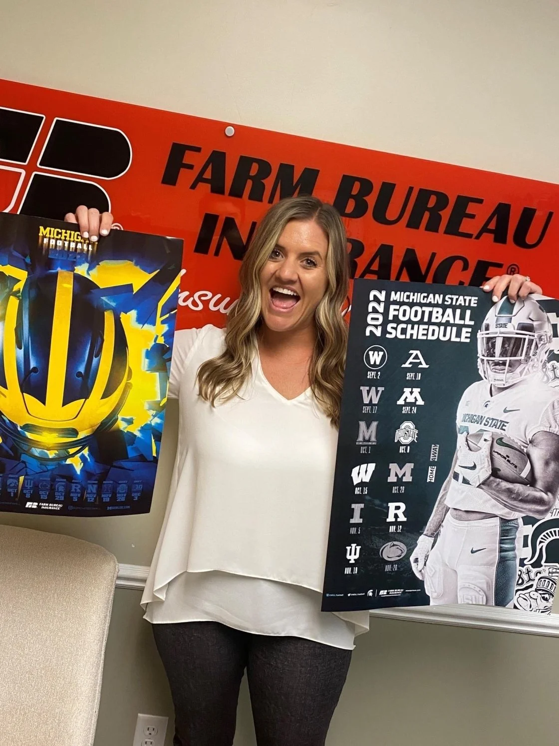 Michigan &amp; Michigan State Football Posters