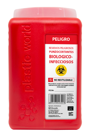 Bote recolector de Punzocortantes RPBI