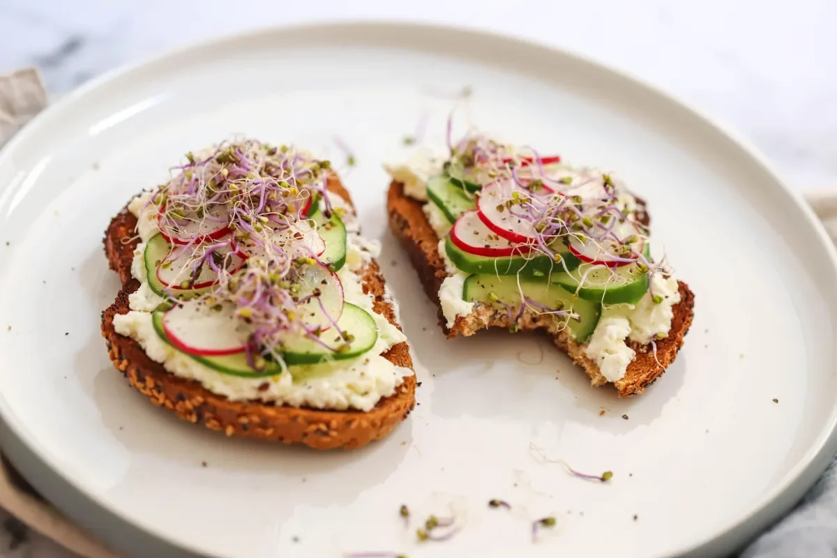 Cream Cheese &amp; Cucumber Toasts