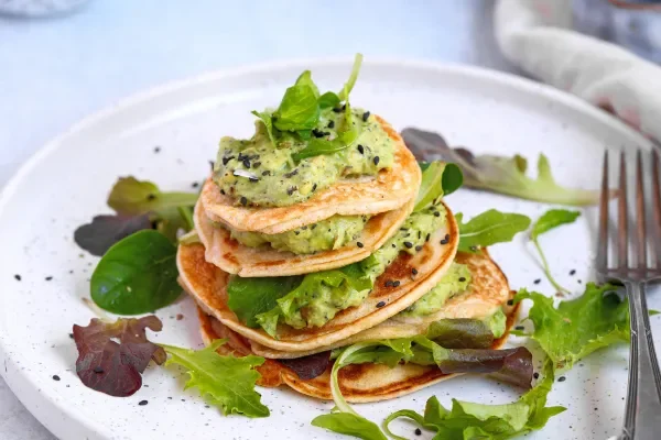 Savoury Pancakes with Avocado Spread