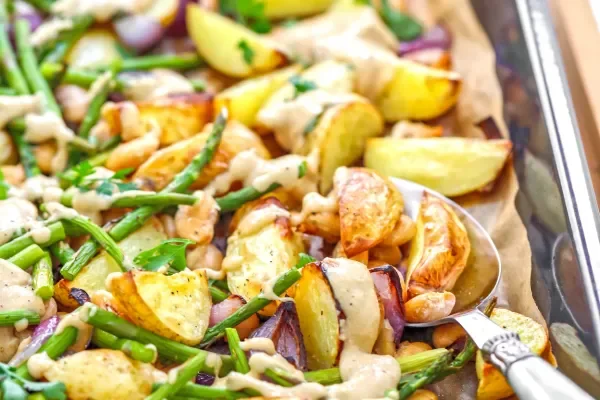 Potato, Bean &amp; Asparagus Bake