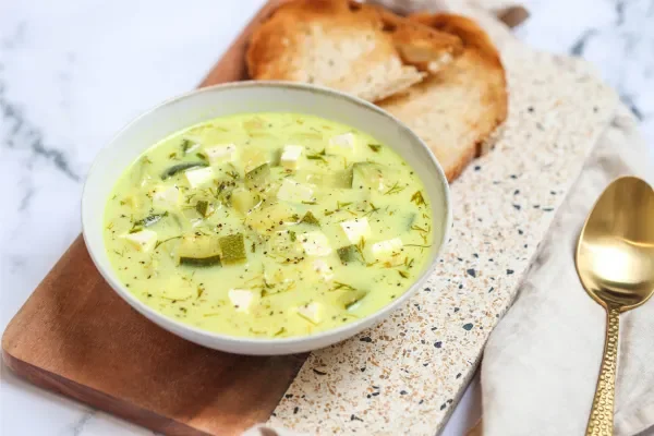 Zucchini Potato &amp; Feta Soup