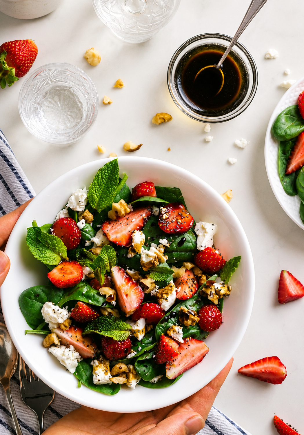 Strawberry, Spinach &amp; Feta Salad