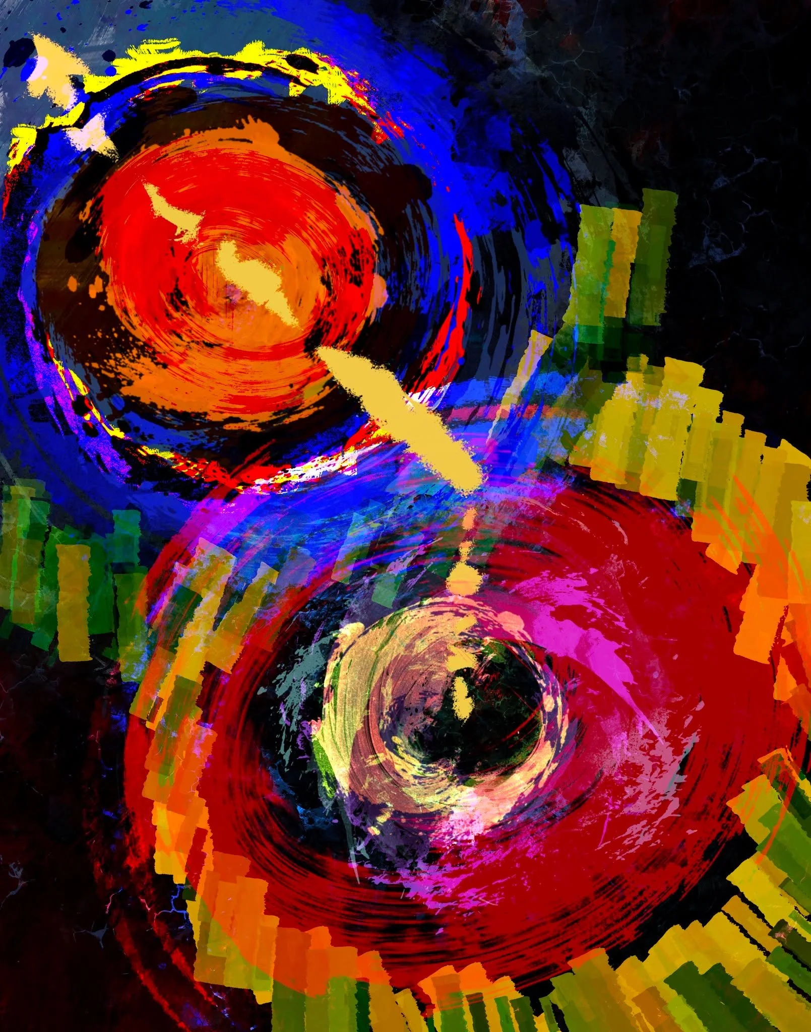 "Just a Drop". 

Blending in art involves combining colors, textures, or shapes to create a unified composition. Similarly, blending together in life involves bringing together people, ideas, and perspectives. Differences, when embraced and