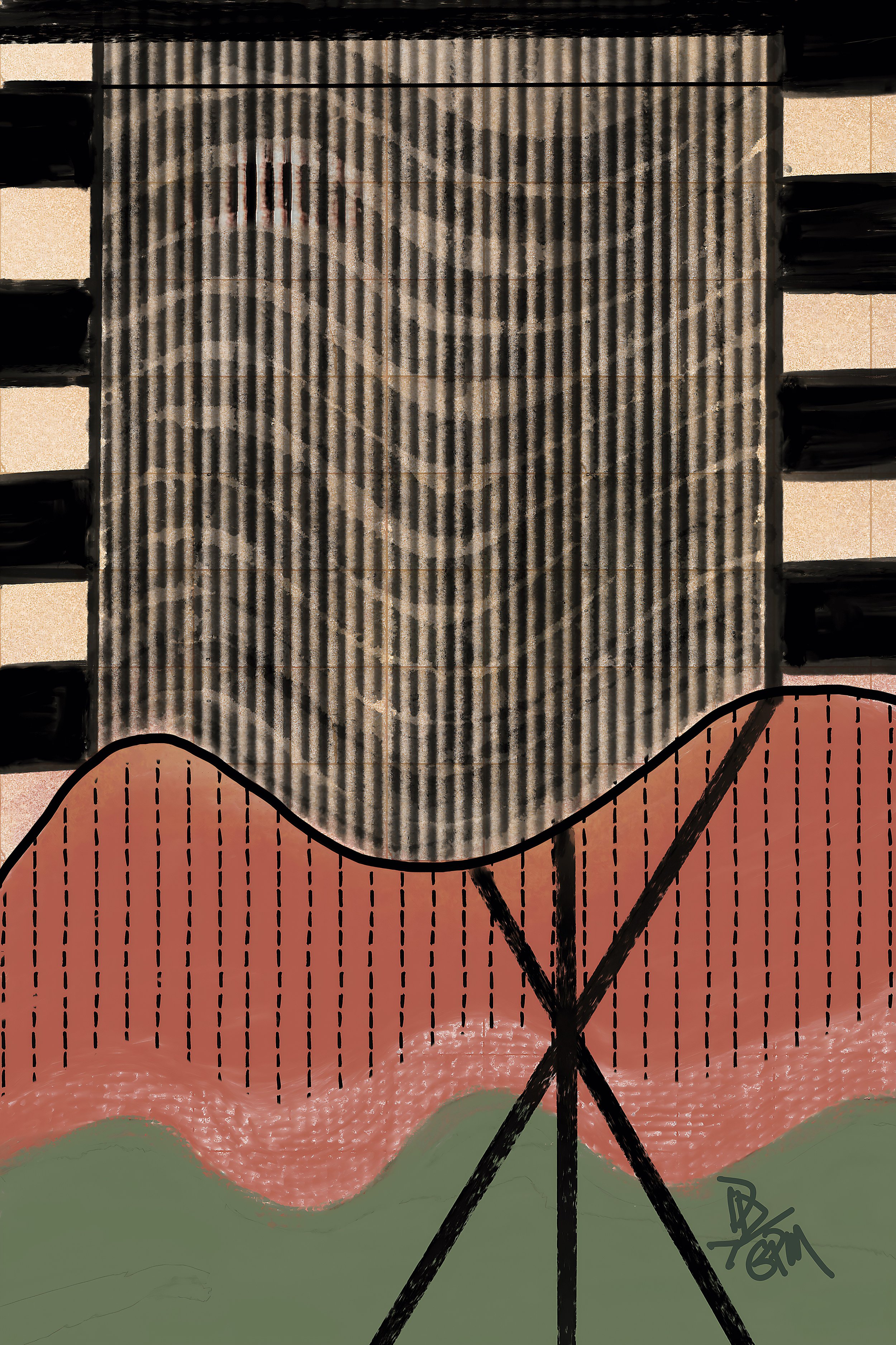 Beneath the Corrugated Sky - Abstract Art Print