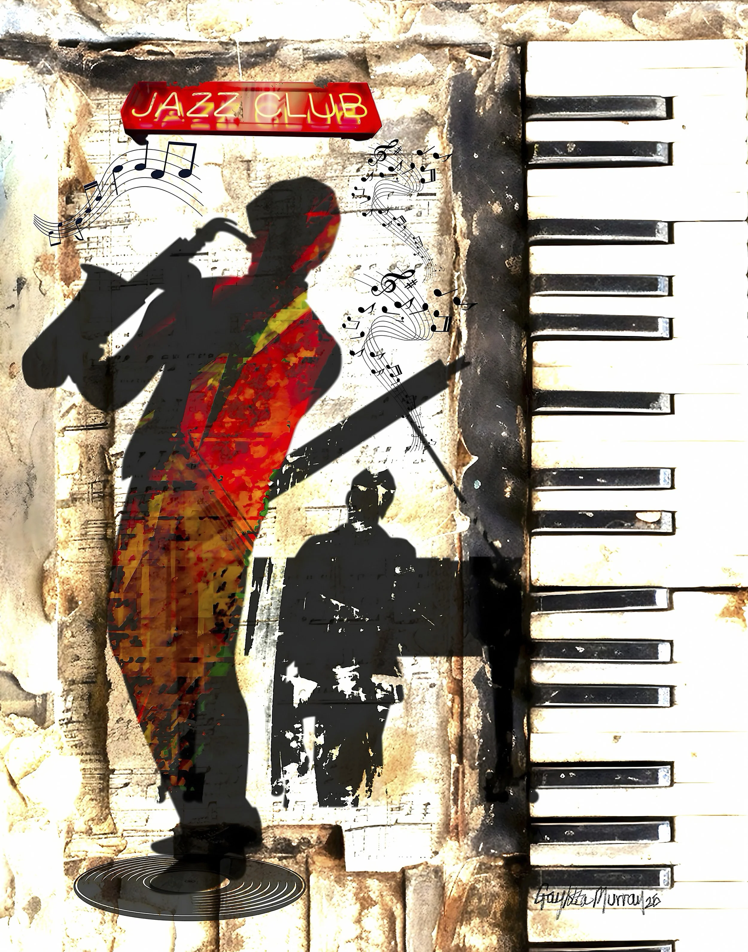 Jazz Club Expressionist Art Print