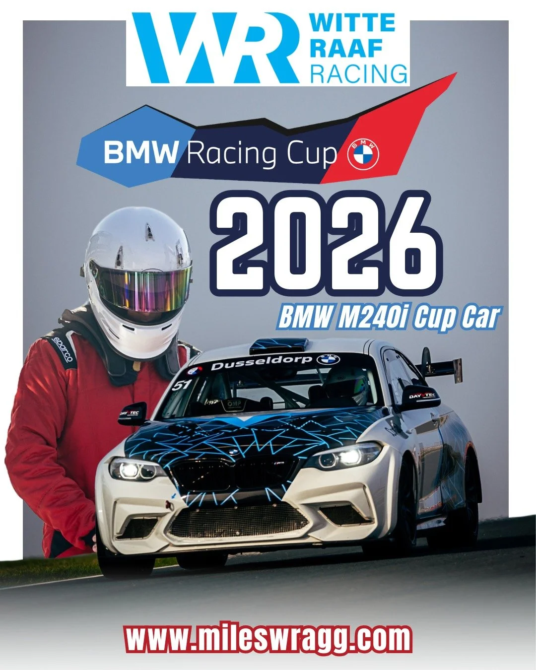 🚨 FIRST PLANS OF 2026 🚨

Massively excited to officially announce I'll be piloting the BMW M240i Cup Car in the 2026 BMW Racing Cup for De Witte Raaf.

Stepping into a new car and a new challenge is exactly what we&rsquo;ve been working toward. Mas