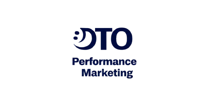 Logo for DTC Performance Marketing with the letters DTO stylized and the words Performance Marketing below.