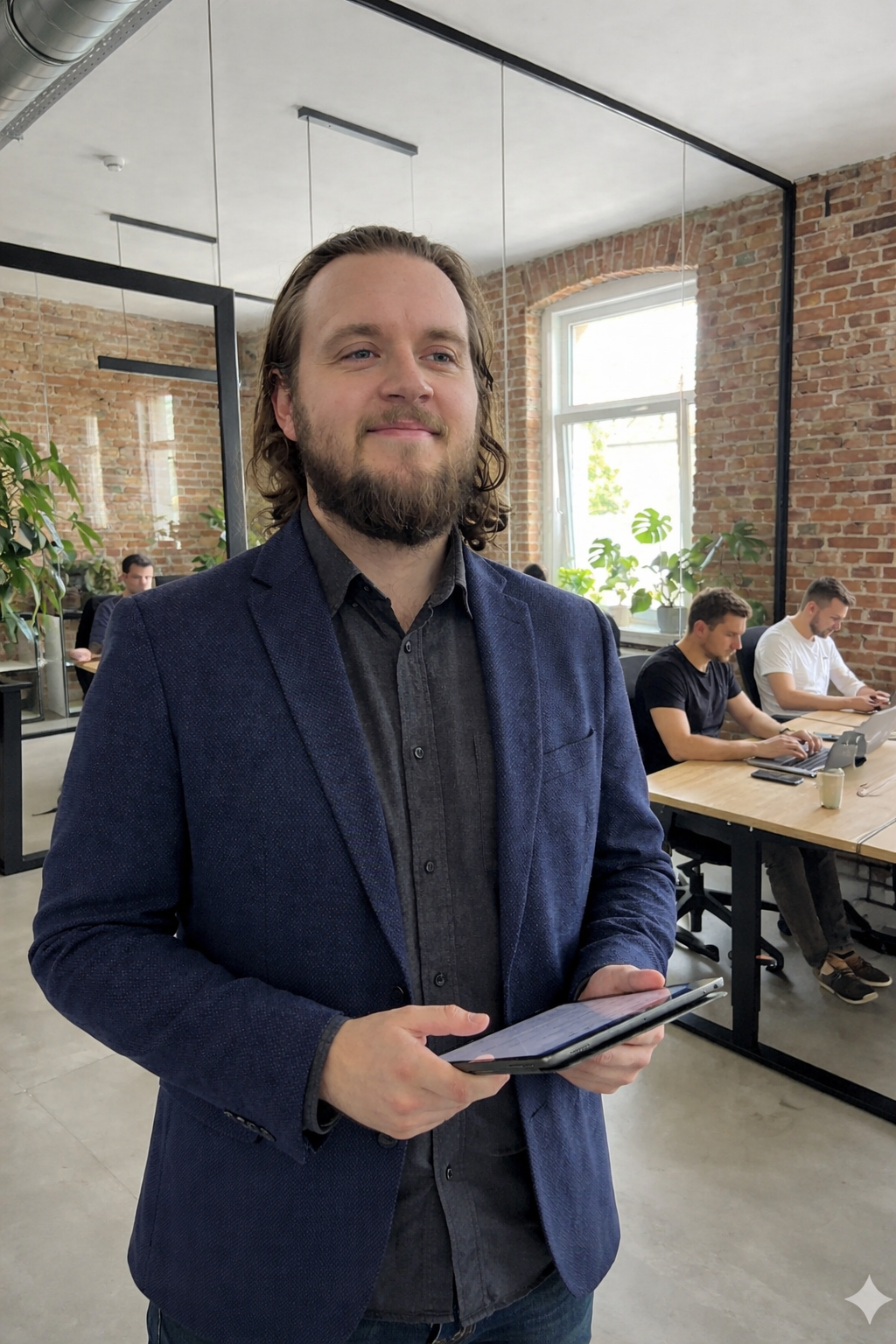 Geschäftsführer Jan im Büro