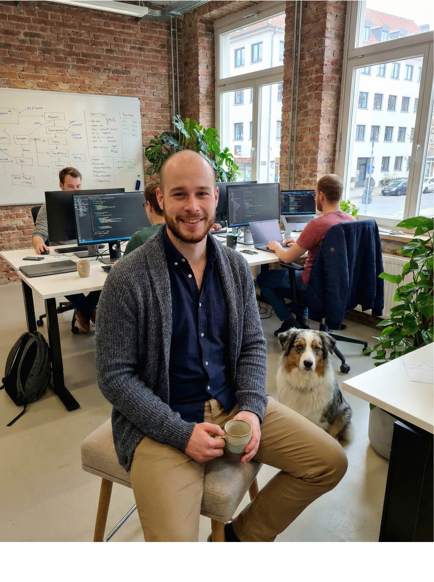 Geschäftsführer Arik im Büro