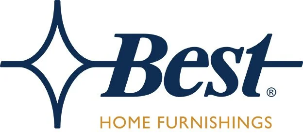 Best Home Furnishings logo with a star-like symbol and text.