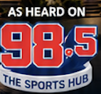 Logo for 98.5 The Sports Hub, a radio station.