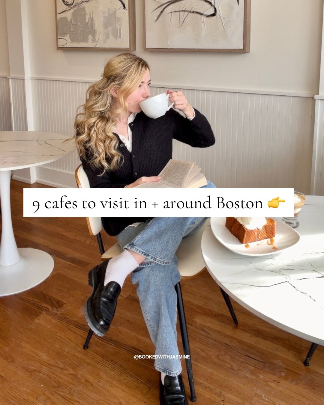 9 Cafes to Visit in Boston: 

@ogawacoffeeusa 
@cafekstreets 
@beaconhillbooksandcafe 
@phin.coffee.house 
@blankstreet 
@le_cafebakery 
@pageandleafcafe 
@tattebakery 
@sonsieboston 

If you have any recommendations send them my way! I&rsquo;m alway