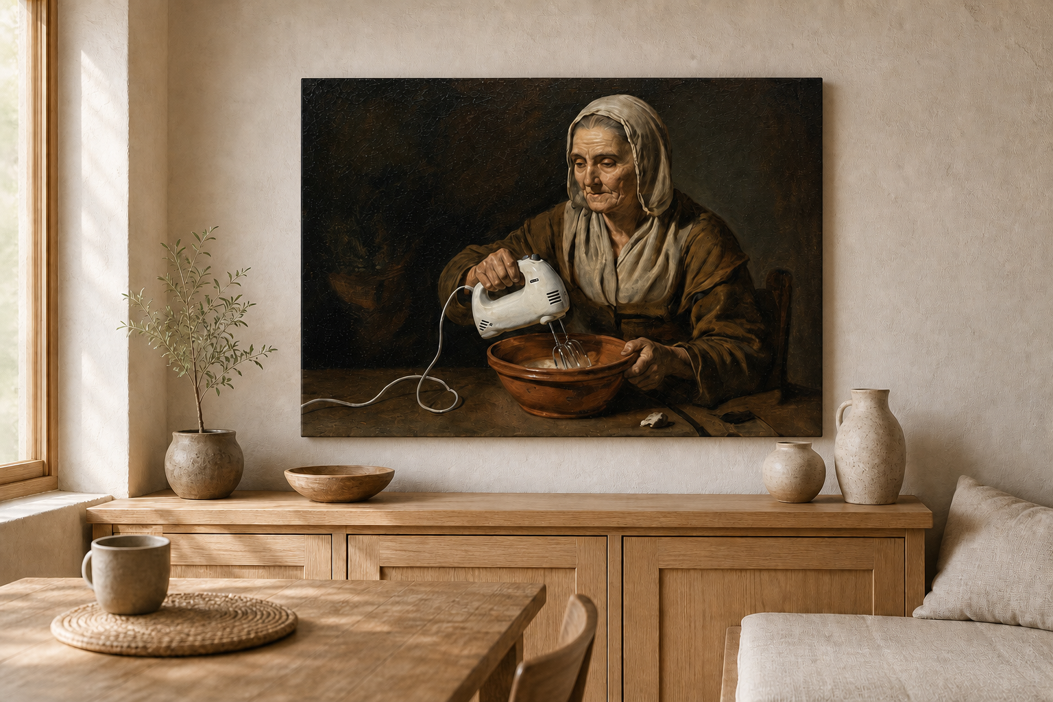 old-woman-electric-hand-mixer-classical-art-print-wall-mockup-01.png