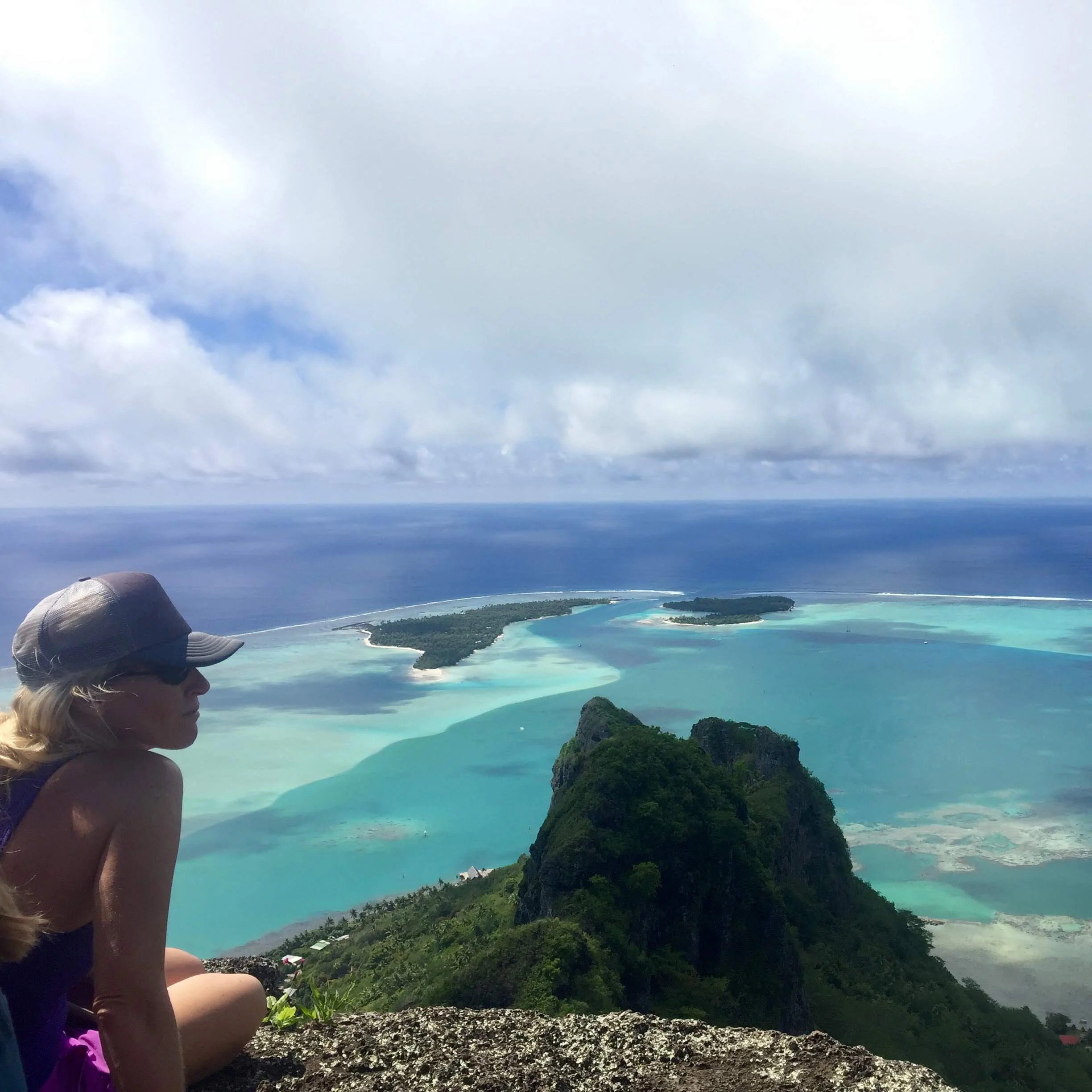 Jennifer Westfall, CEO of Te Mana Travels, during a hike in Maupiti, Tahiti.