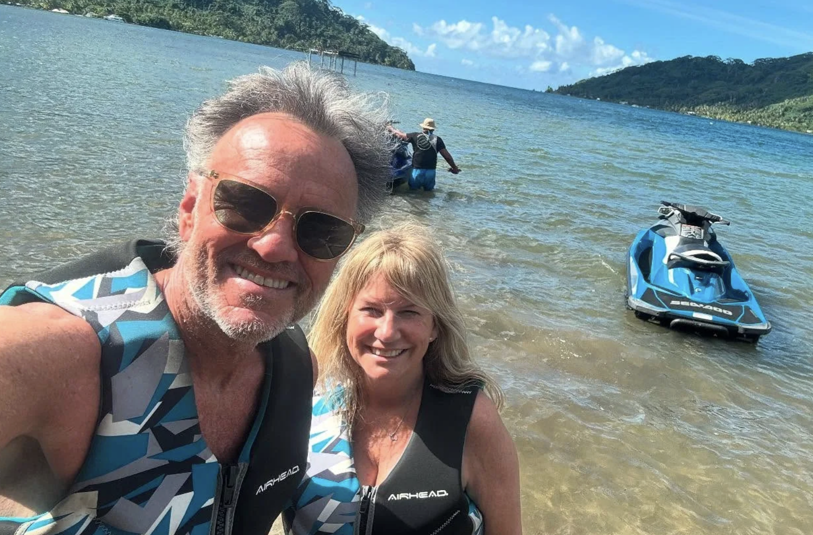 Jet Ski Adventures on the Island of Tahaa, French Polynesia.