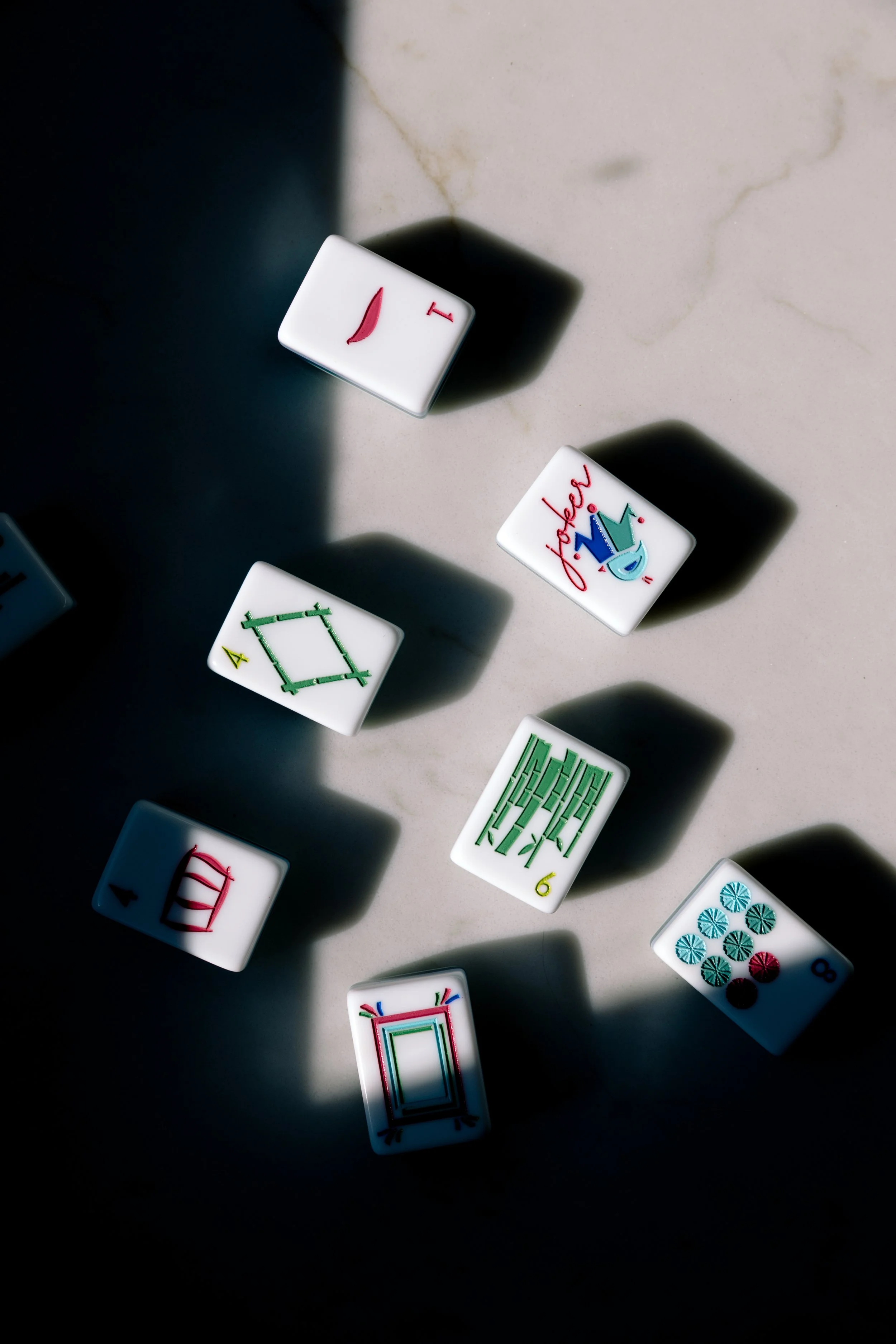 mahjong tiles shadow