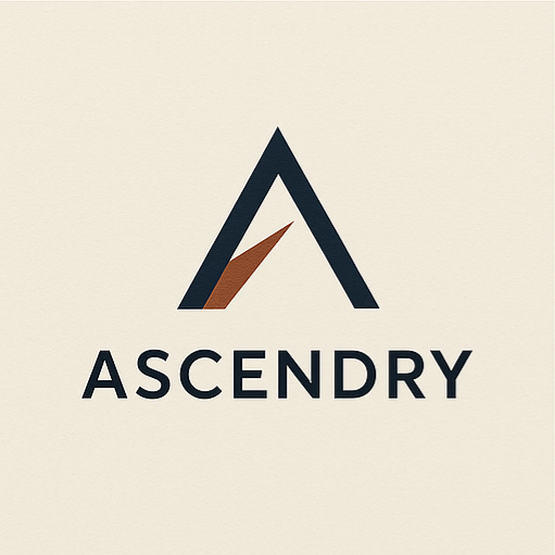 Ascendry Group LC's logo of a mountain peak with the word "Ascendry" beneath it.