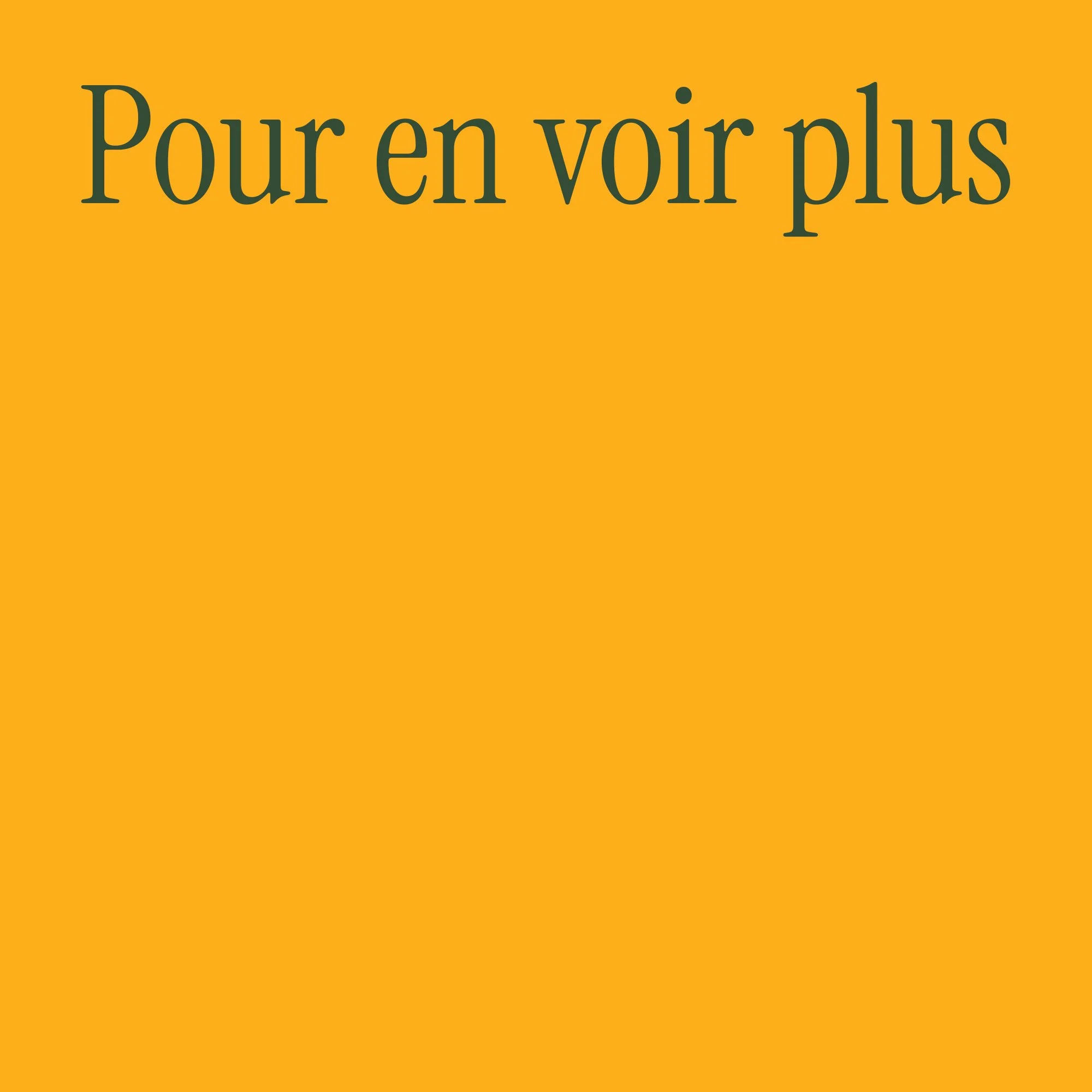 Couverture orange avec le texte 'Pour en voir plus' en haut, écrit en vert foncé.
