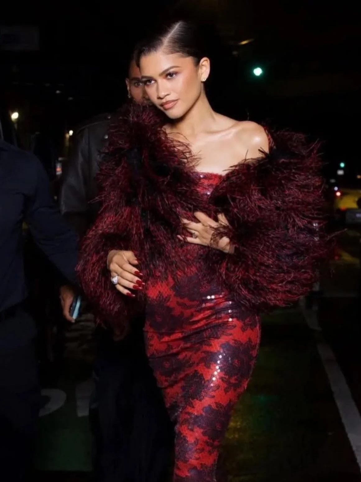 Zendaya purchased this 1989 Patrick Kelly sequin strapless floor-length gown with matching ostrich feather jacket, to wear to the Met Gala After-Party in New York City on 5 May 2025.

Styled by the legendary @luxurylaw 

#thefashionarbiters #patrickk