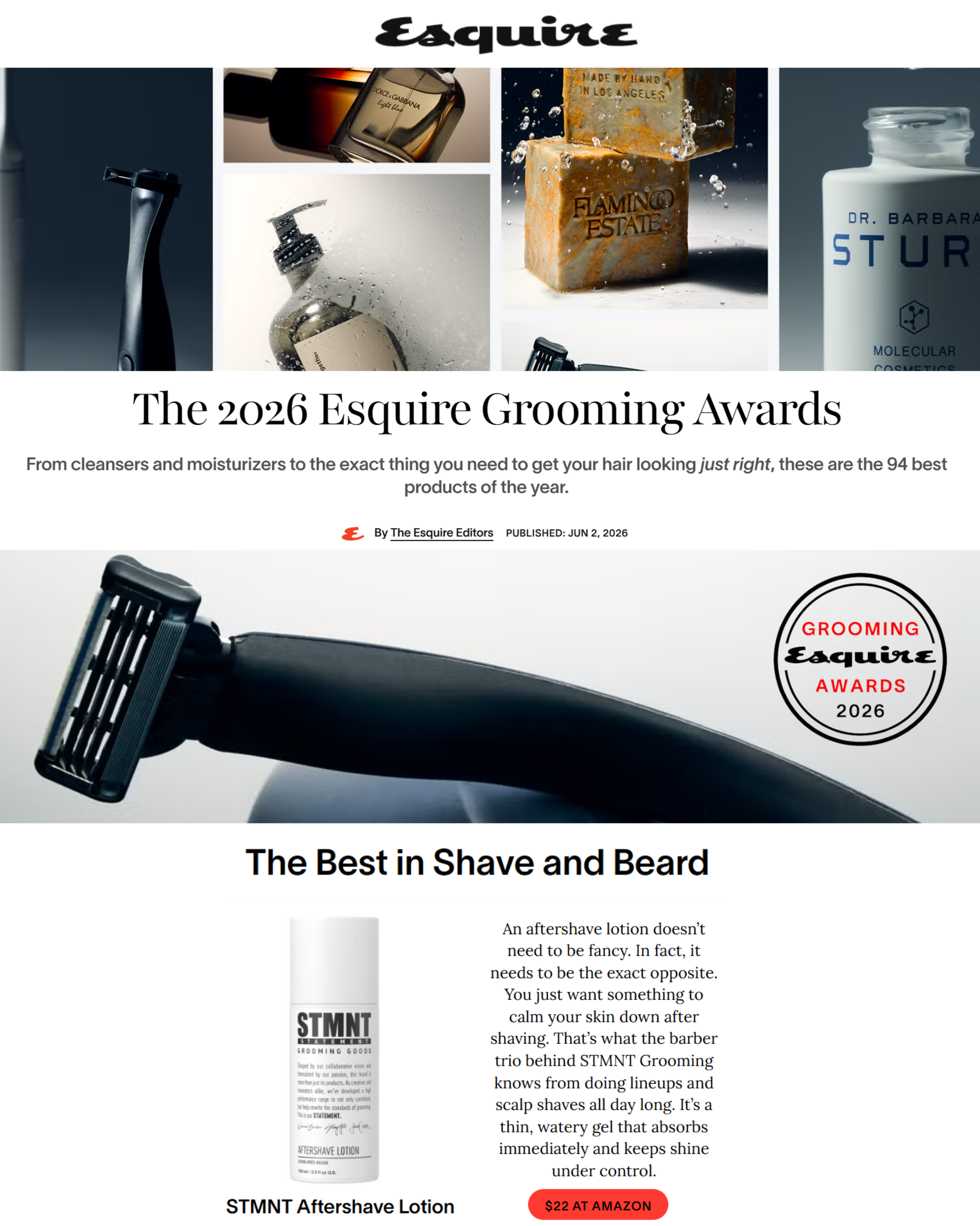 Esquire: 2026 Grooming Awards