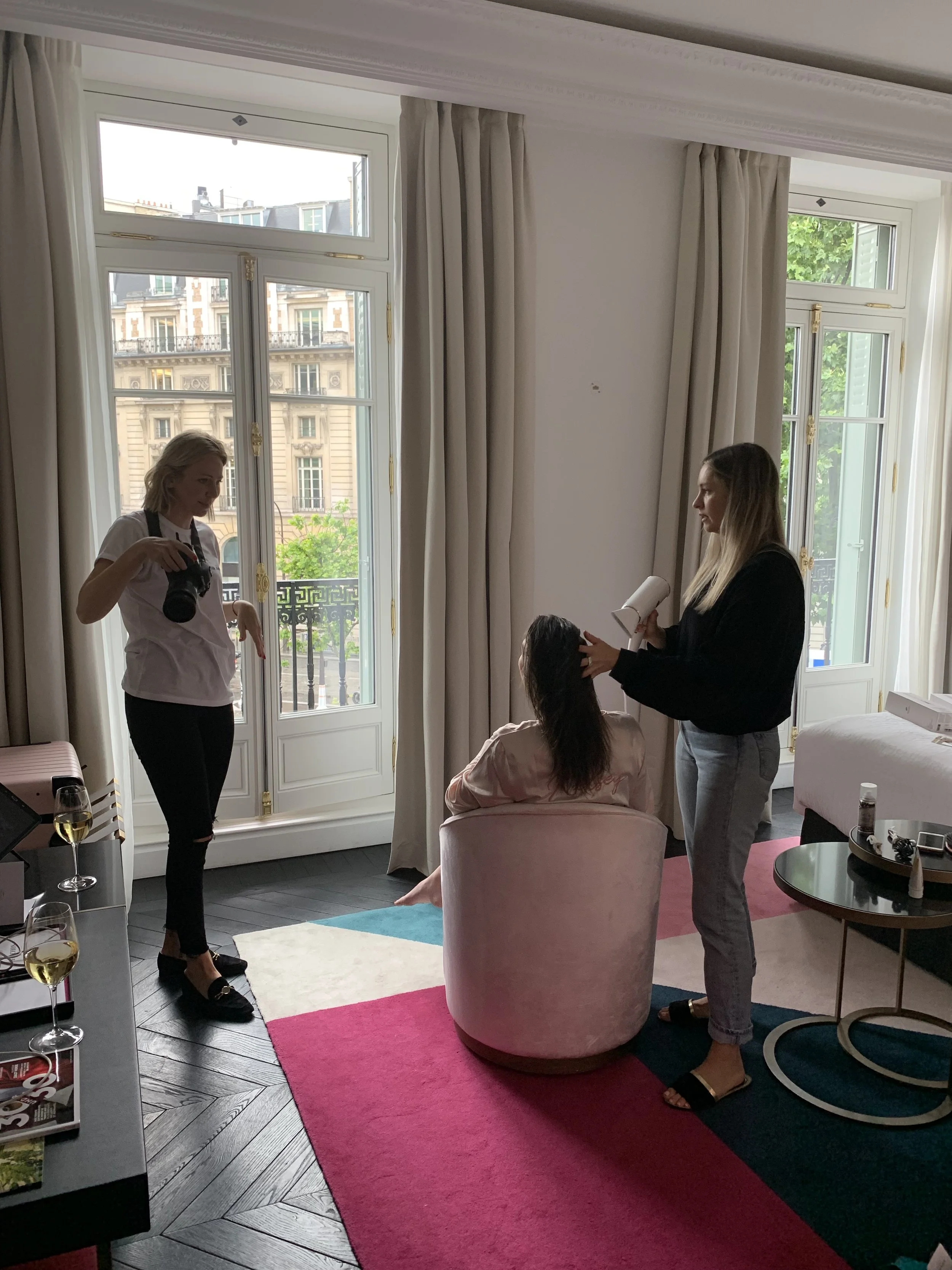 Hair styling in Paris