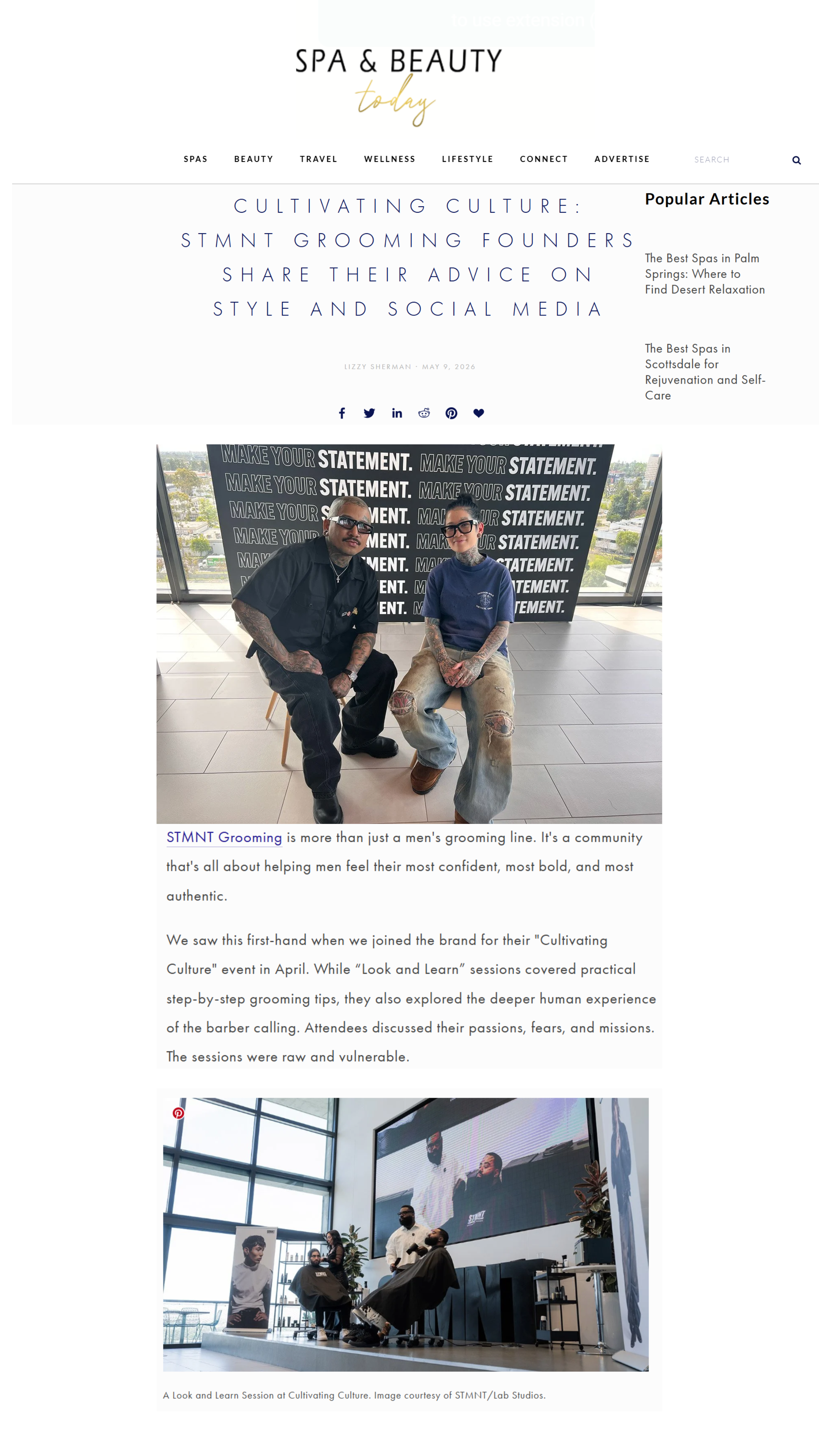 Spa & Beauty Today: Cultivating Culture: STMNT Grooming Founders Share Their Advice on Style and Social Media