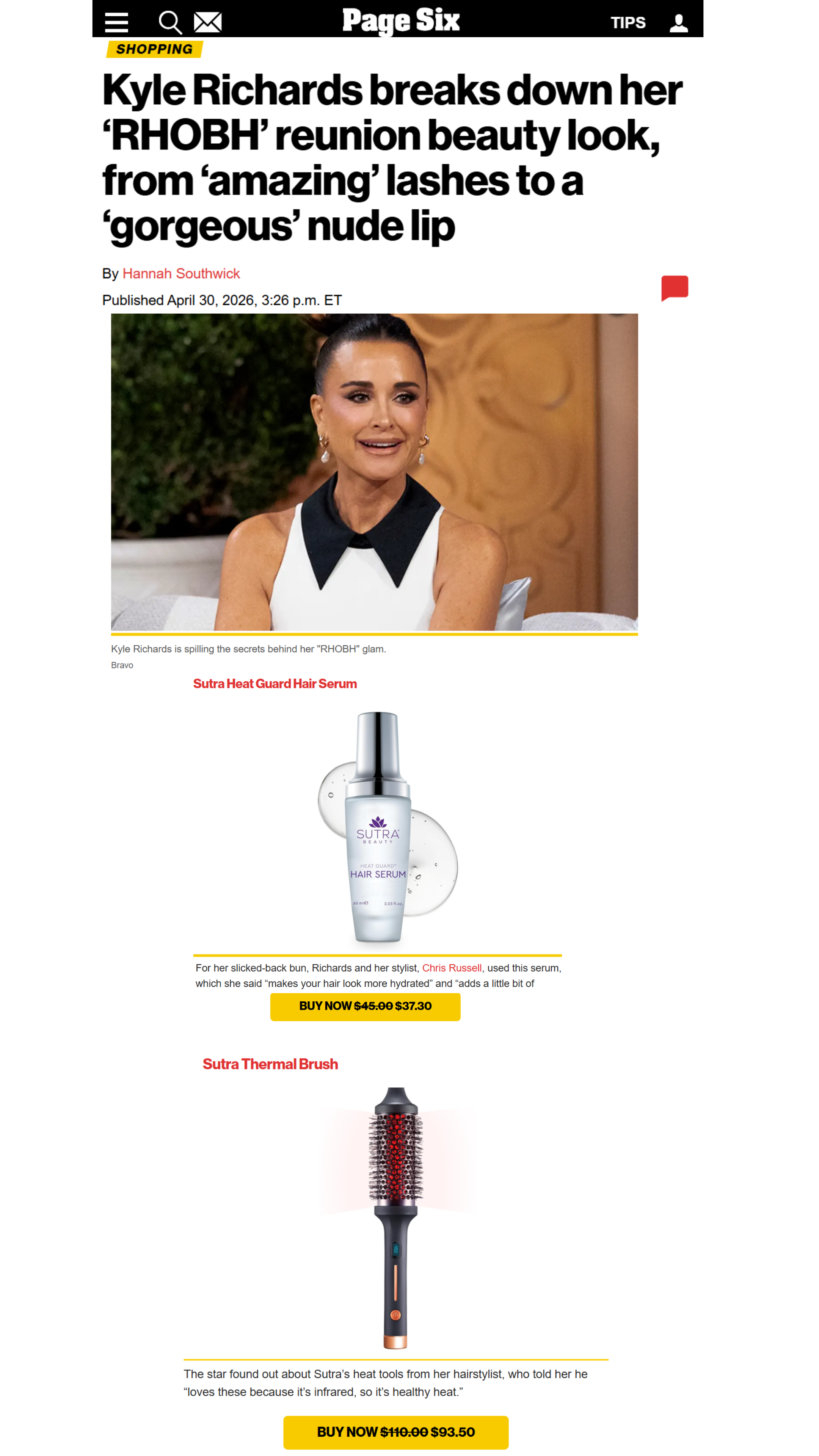 Kyle Richards breaks down her ‘RHOBH’ reunion beauty look, from ‘amazing’ lashes to a ‘gorgeous’ nude lip