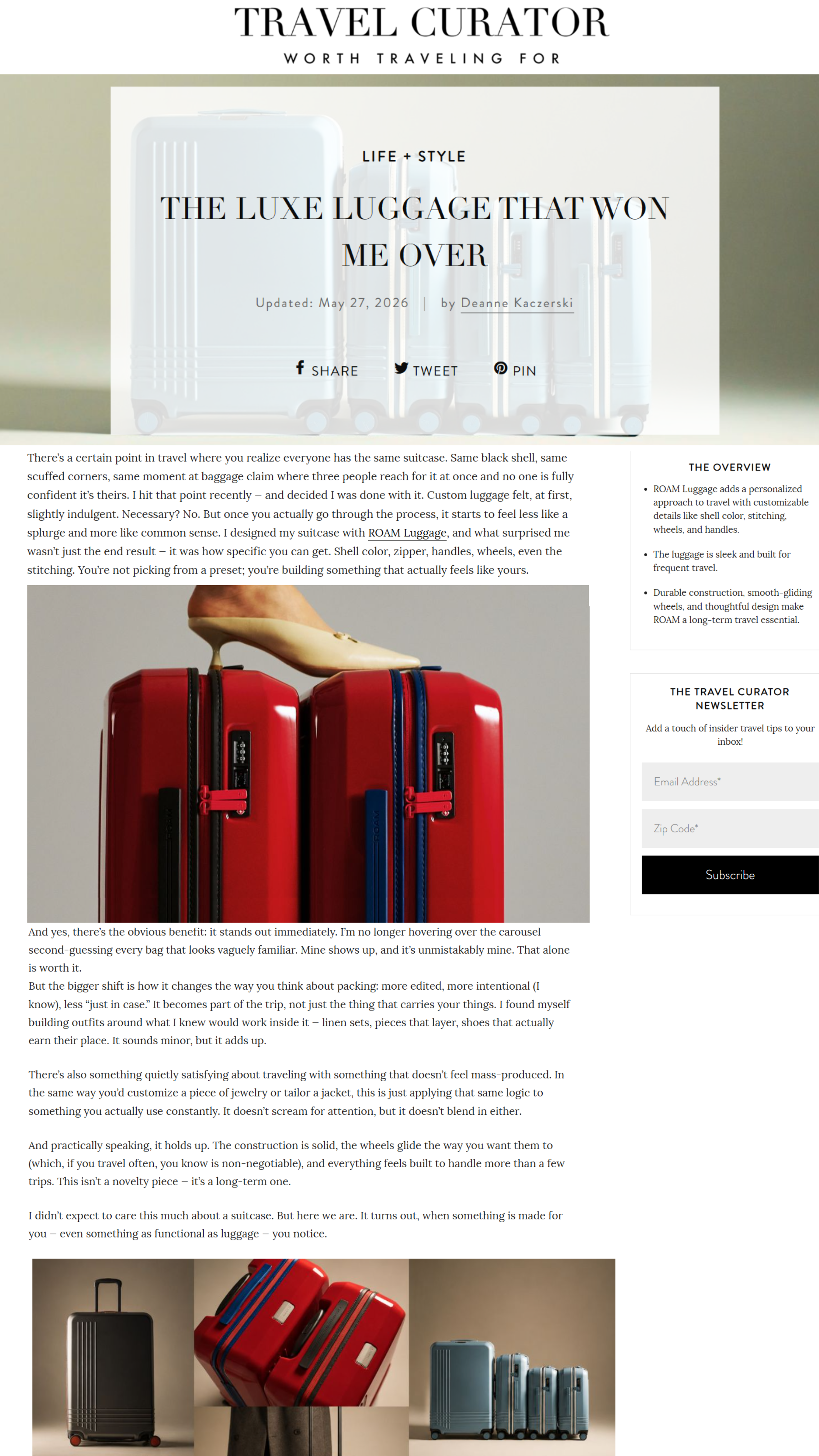 Travel Curator: The Luxe Luggage that Won Me Over