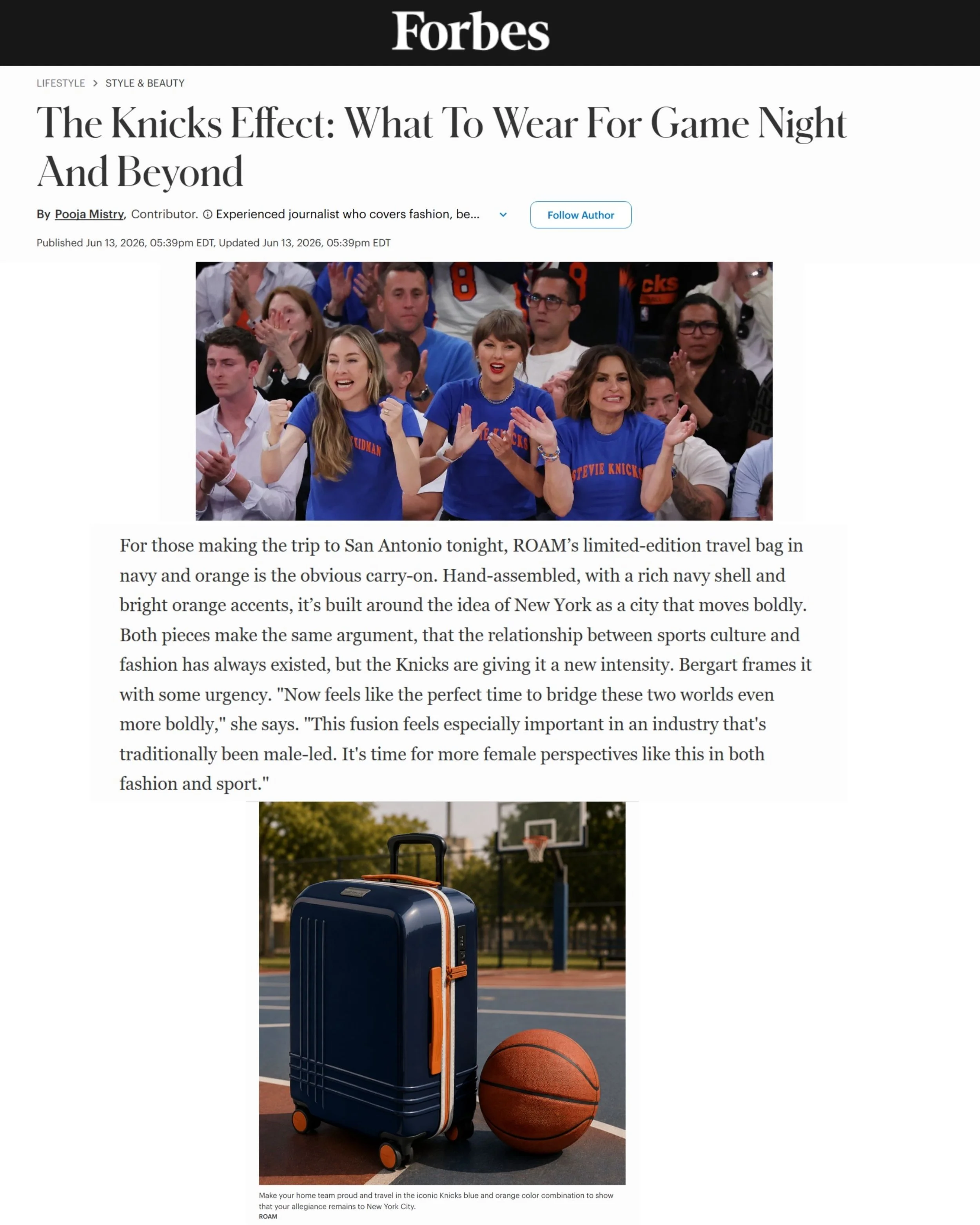 Forbes: The Knicks Effect