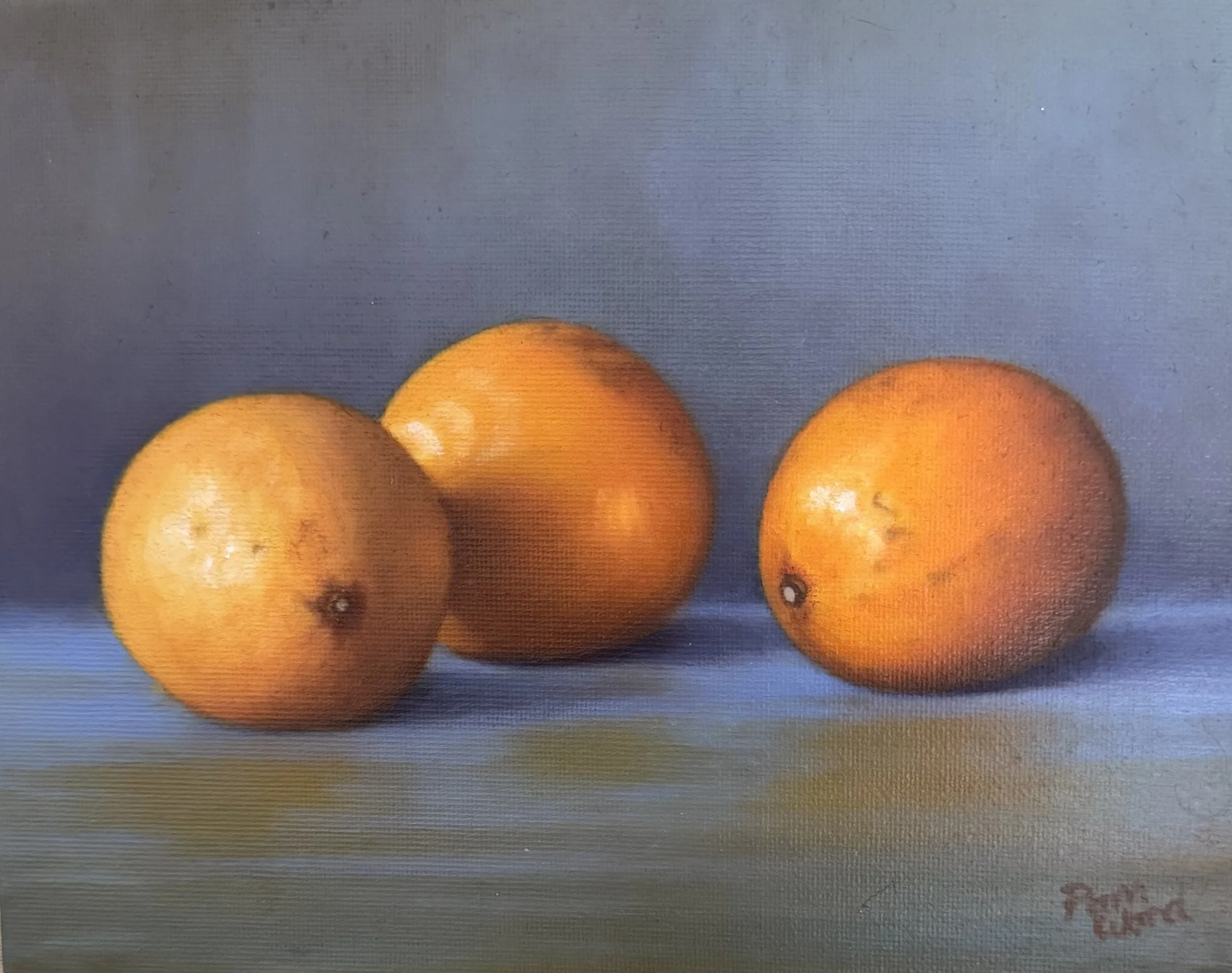 Oranges on Blue