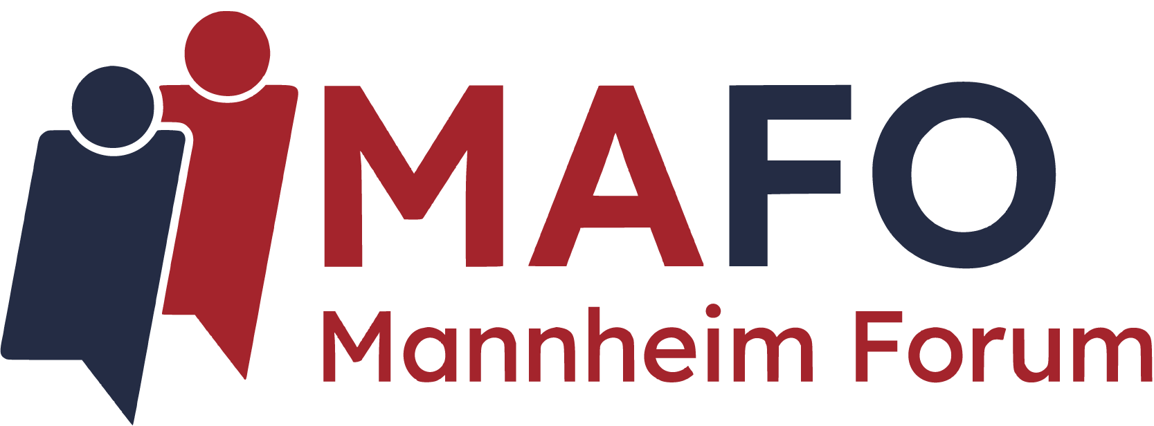 Logo des Mannheimer Forums (MAFO) mit drei stilisierten Figuren und dem Text 'MAFO Mannheimplen Forum'.