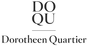 Logo mit dem Text 'DO QU' und 'Dorotheen Quartier' darunter, in Schwarz auf weißem Hintergrund.