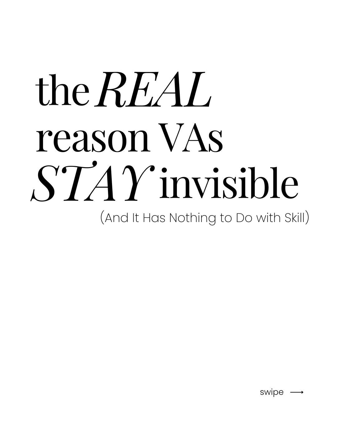 I want to debunk a myth that I hear constantly &mdash; sometimes said out loud, sometimes just implied:

"If a VA can't market themselves, maybe they're not as good as they think."

Let me be direct: that is complete nonsense.

Marketing sk