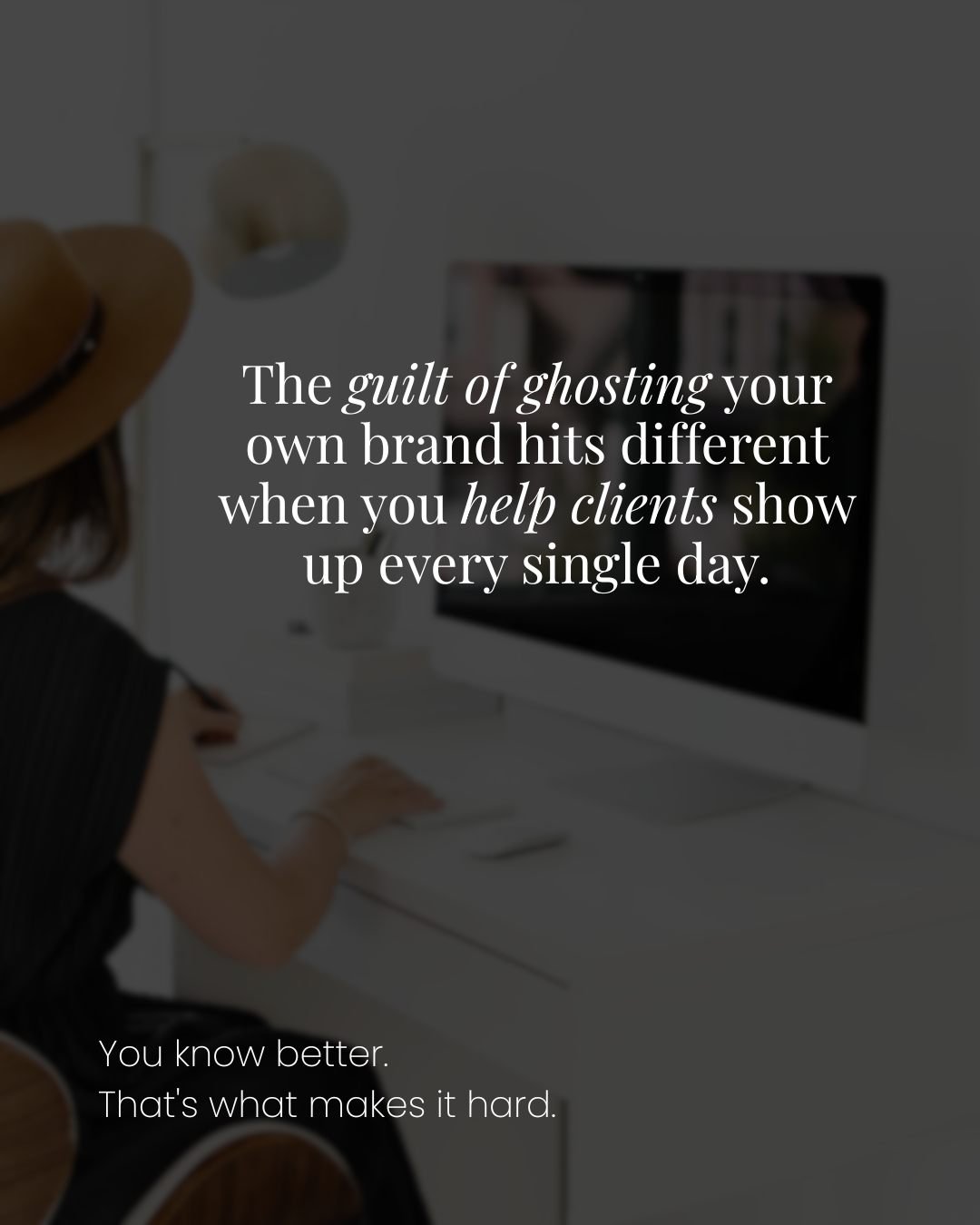 There's a specific kind of guilt that only VAs and done-for-you service providers understand.

It's not the guilt of not knowing. It's the guilt of knowing exactly what you should be doing &mdash; and still not being able to do it.

You write a conte