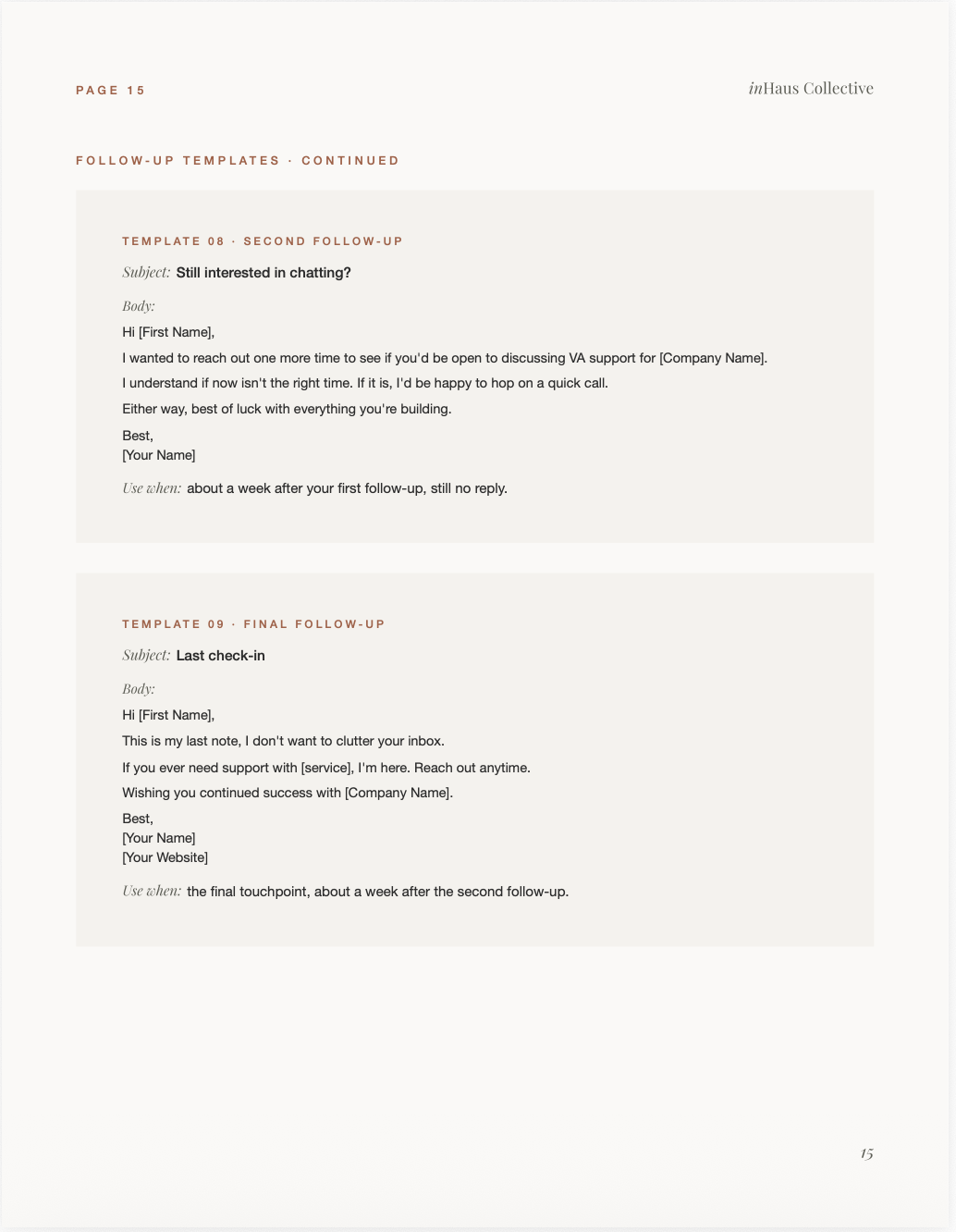 Weekly outreach routine and five-column tracker for virtual assistants