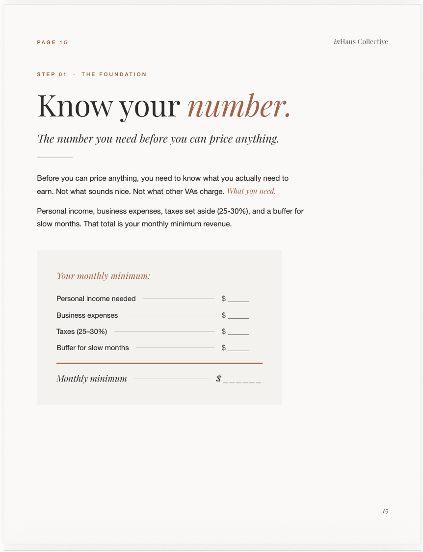 Sample page of word-for-word client scripts for introducing retainer pricing to clients