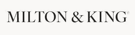 Milton & King logo in black text on white background