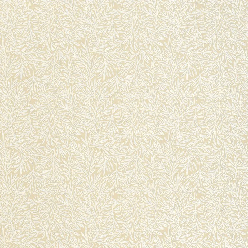 Schumacher Willow Leaf wallpaper in Sand, pattern detail