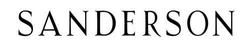 Sanderson logo with the brand name in black text on a white background.