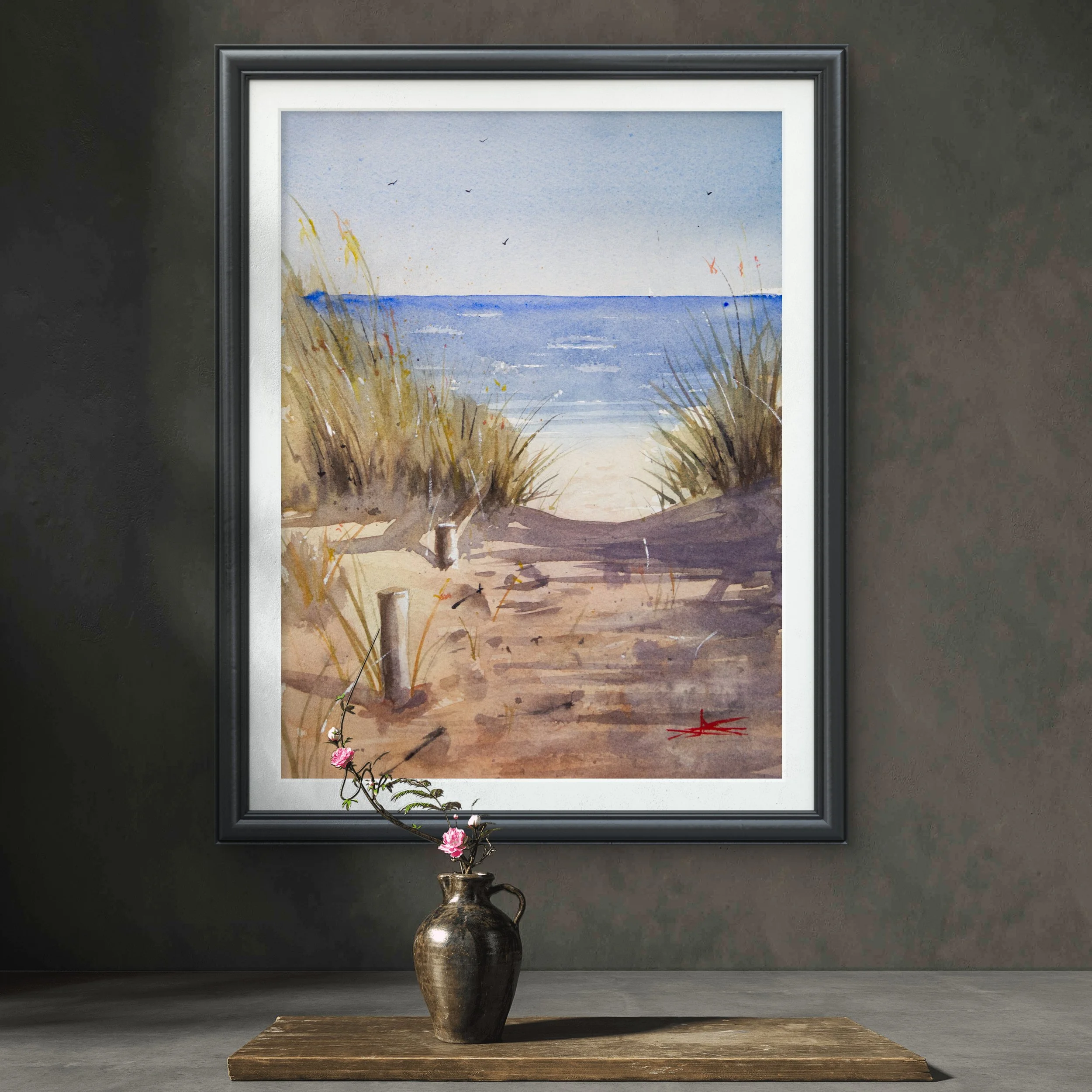 Aquarelle  – "Dunes Landes III"