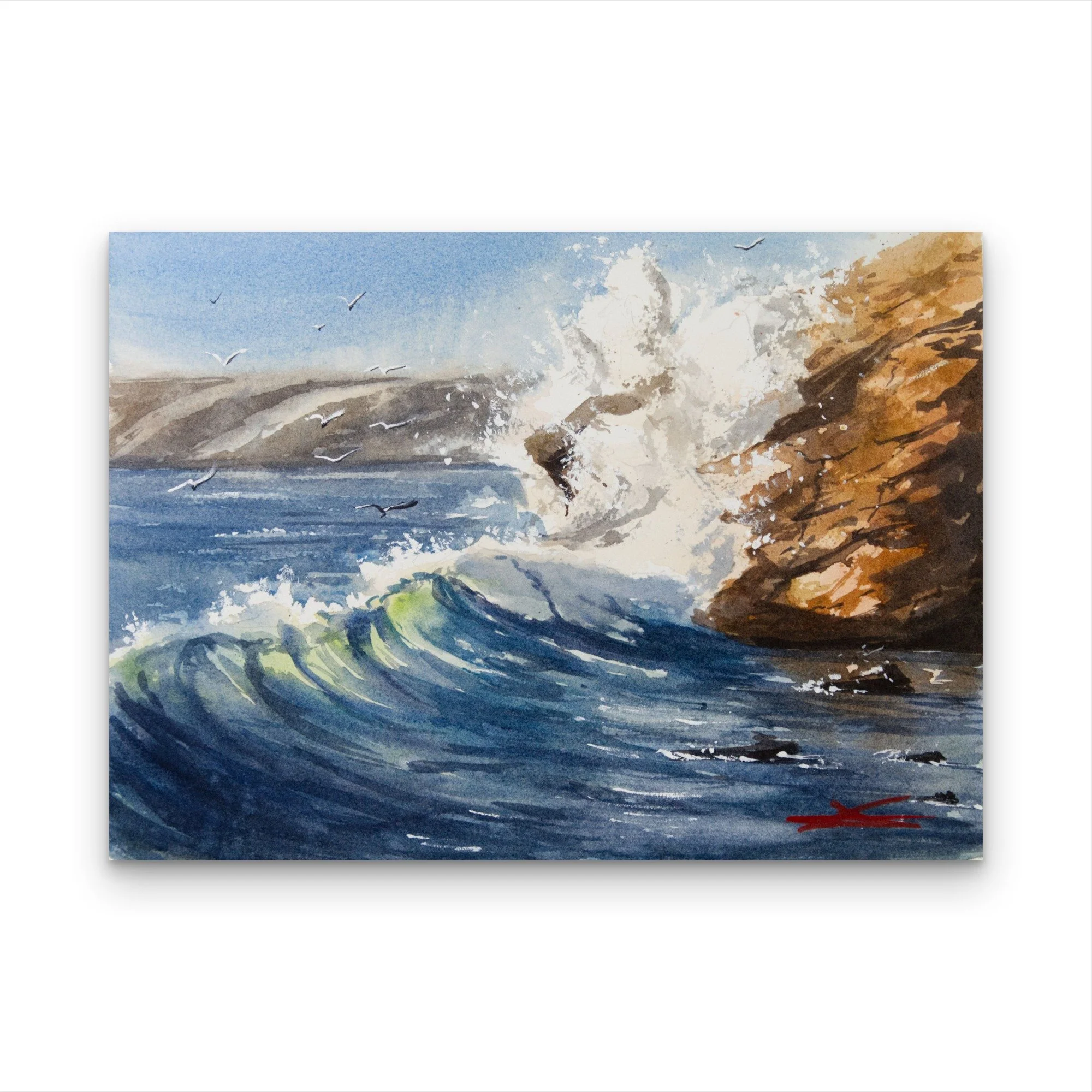 Aquarelle  – "Vague Cassante"