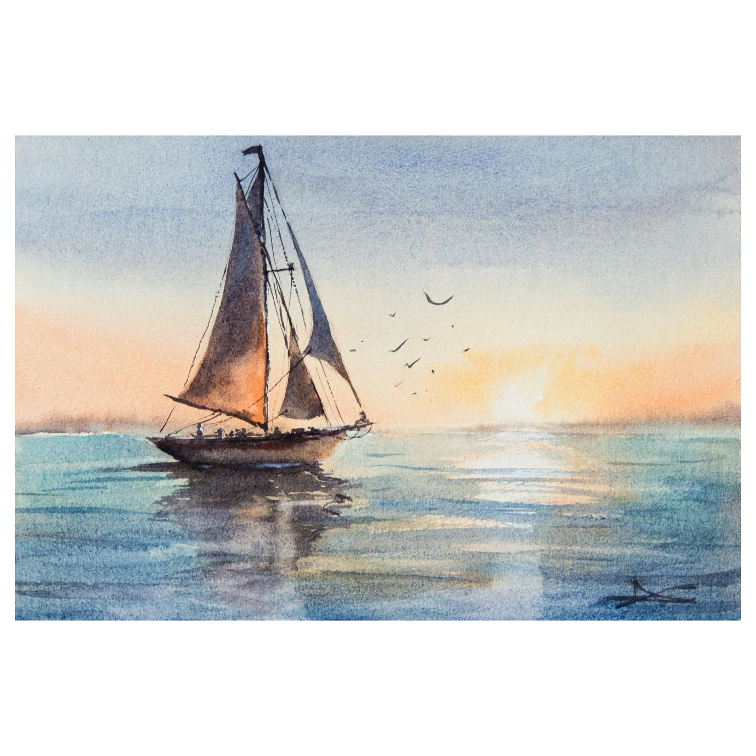 Aquarelle marine – "Sailing Day"