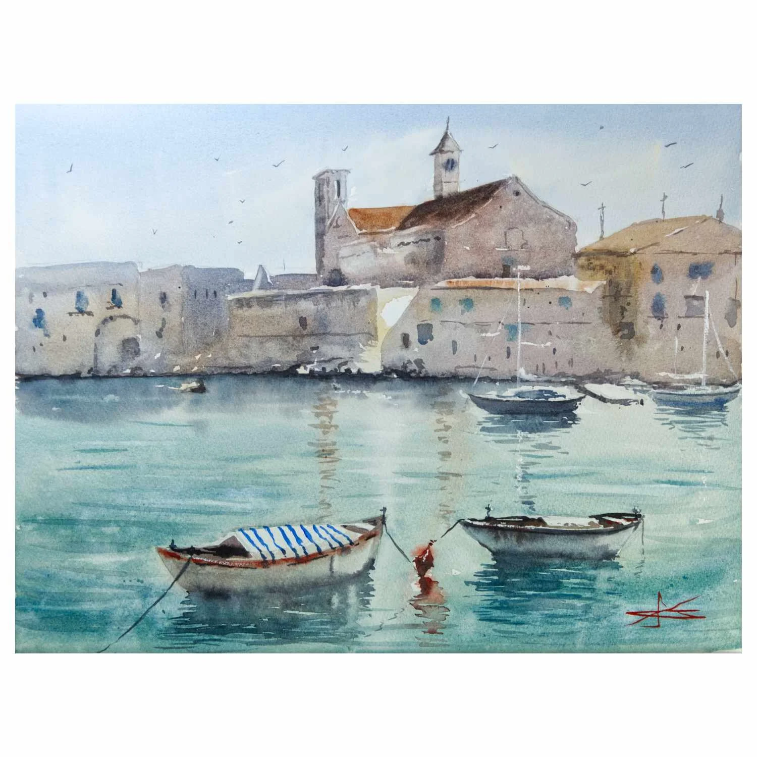 Aquarelle marine – "Giovinazzo"