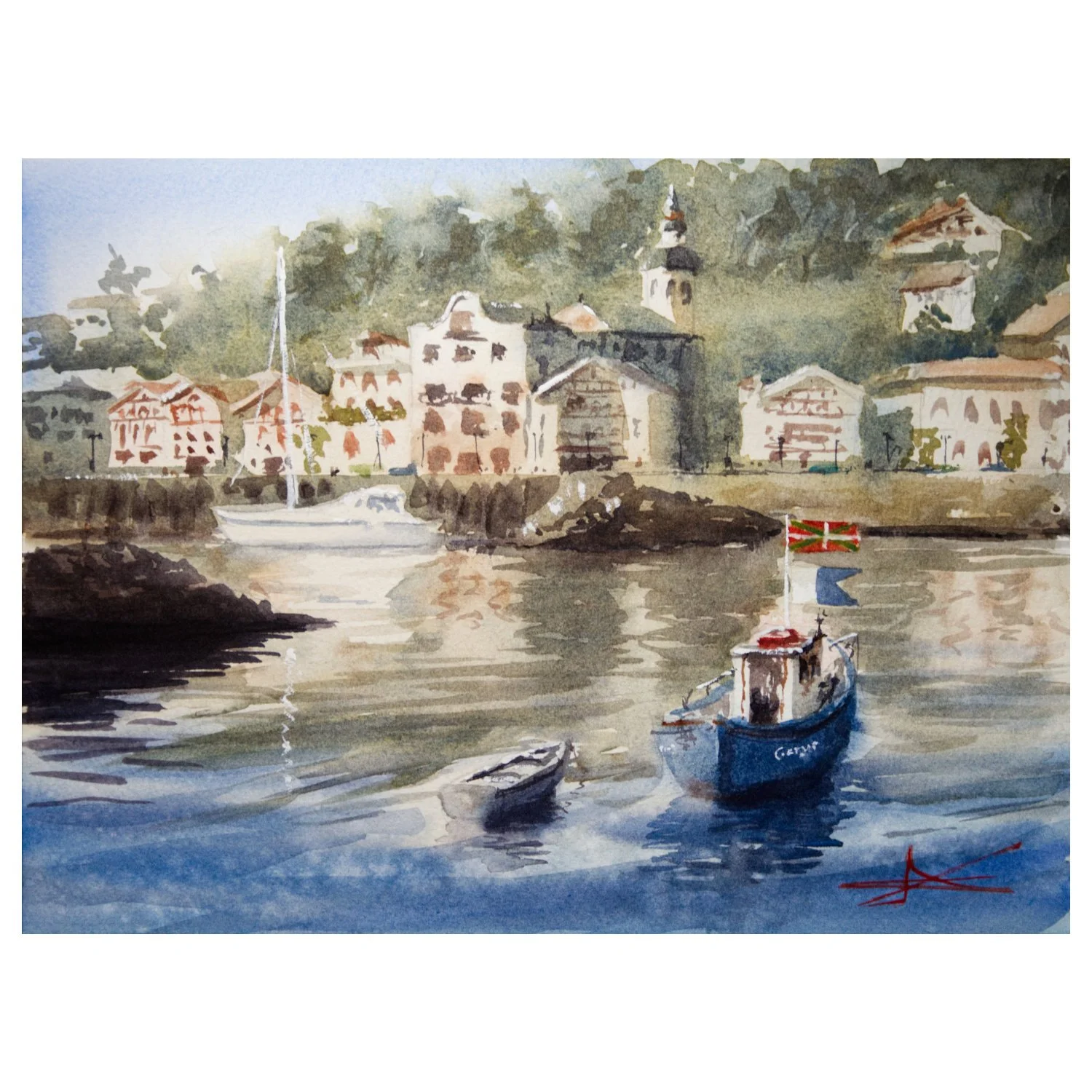 Aquarelle marine – "Ciboure"