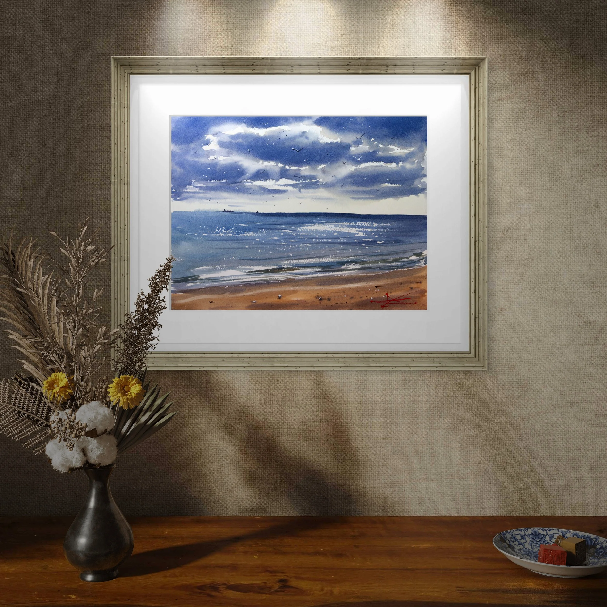 Aquarelle  – "Ciel et mer I"