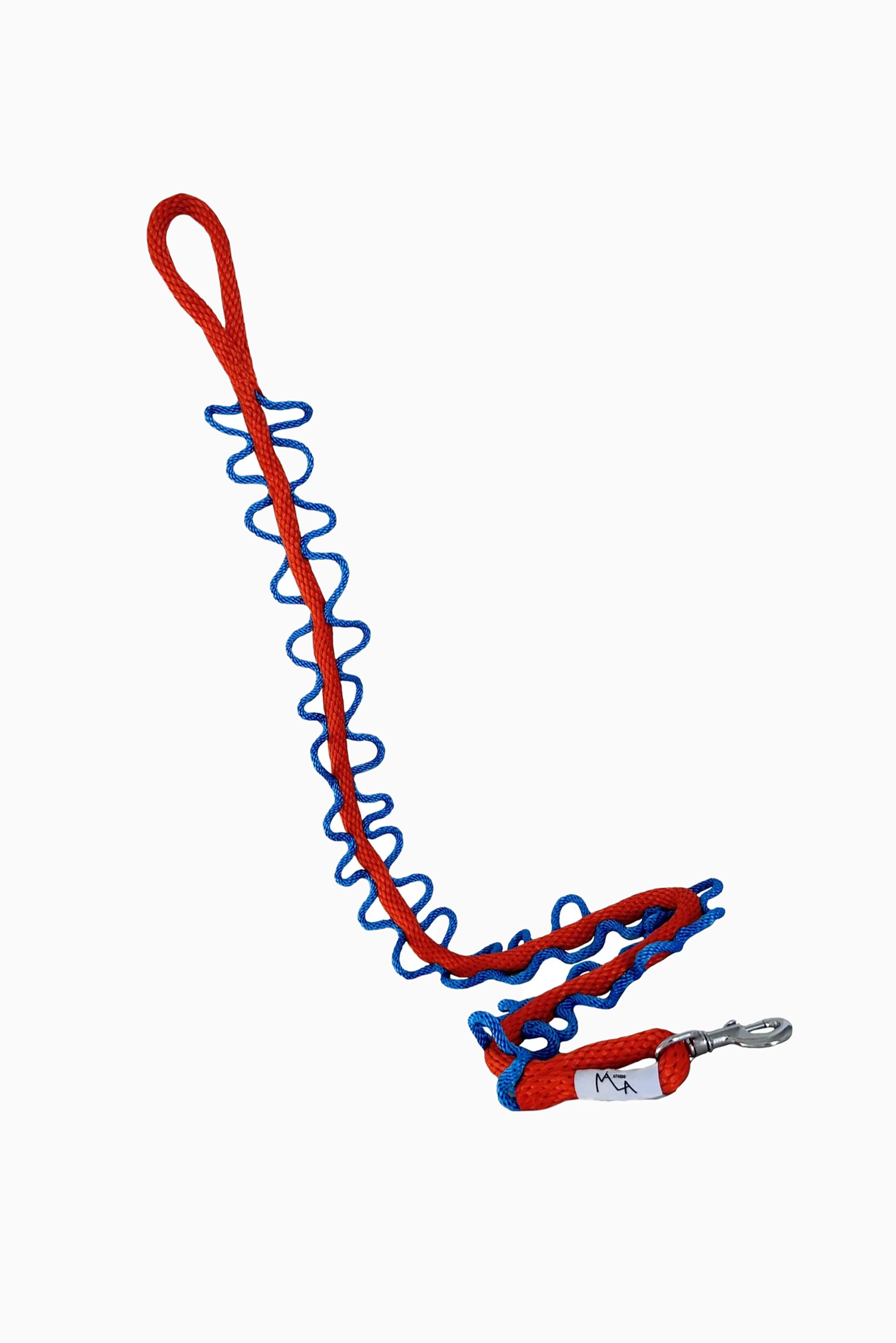 ORANGE & BLUE WIBBLY WOOF DOG LEAD