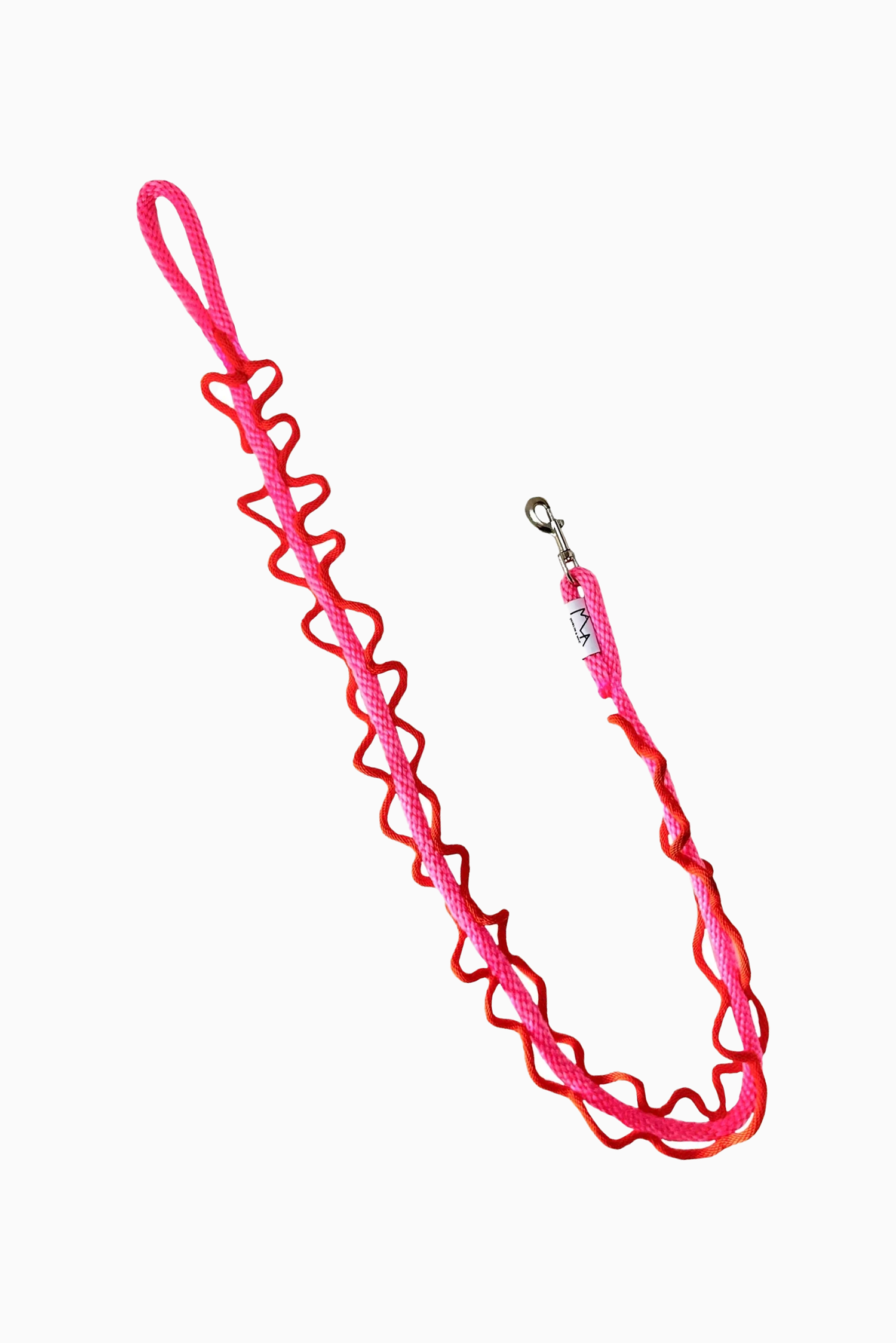 HOT PINK & ORANGE WIBBLY WOOF DOG LEAD