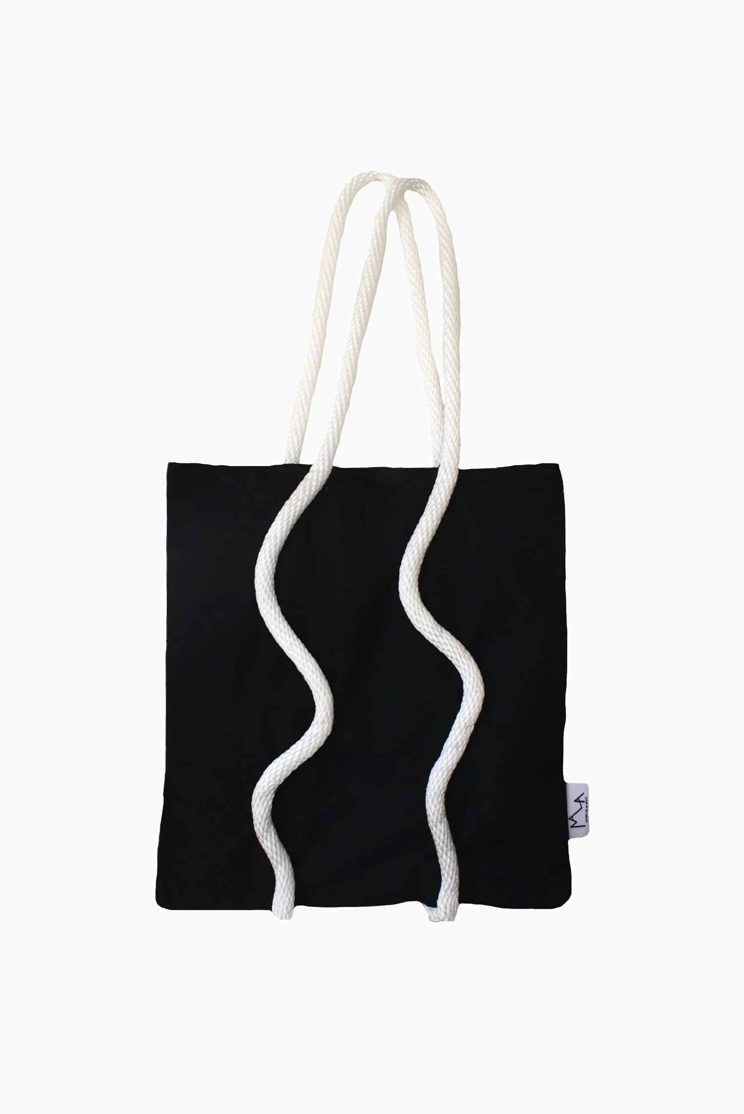 BLACK & WHITE WIBBLY WOBBLY WONDER TOTE BAG