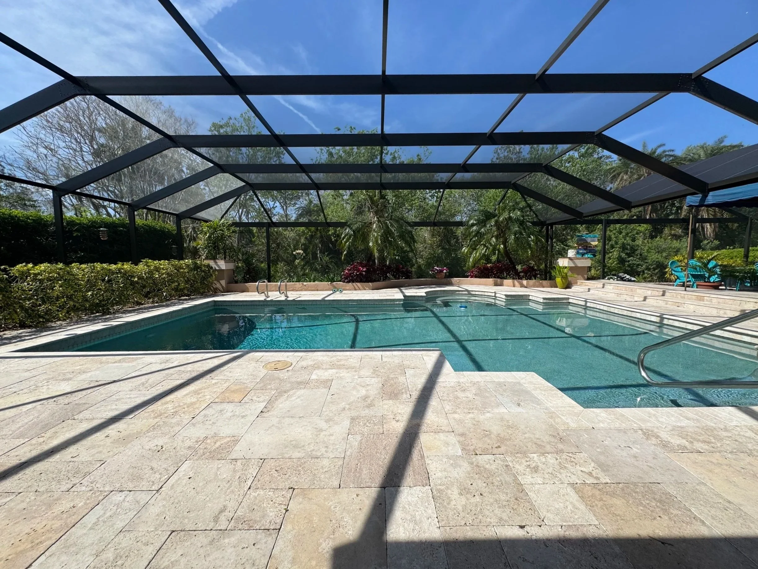 Pool enclosure built by Bayside Screen & Enclosure